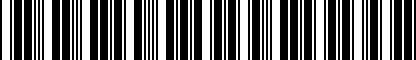 Barcode for 005498081