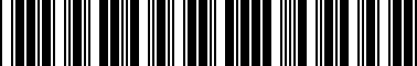Barcode for 10274322